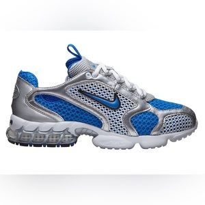 Nike Silver & Blue Air Zoom Spiridon Cage 2 Sneakers - US 10